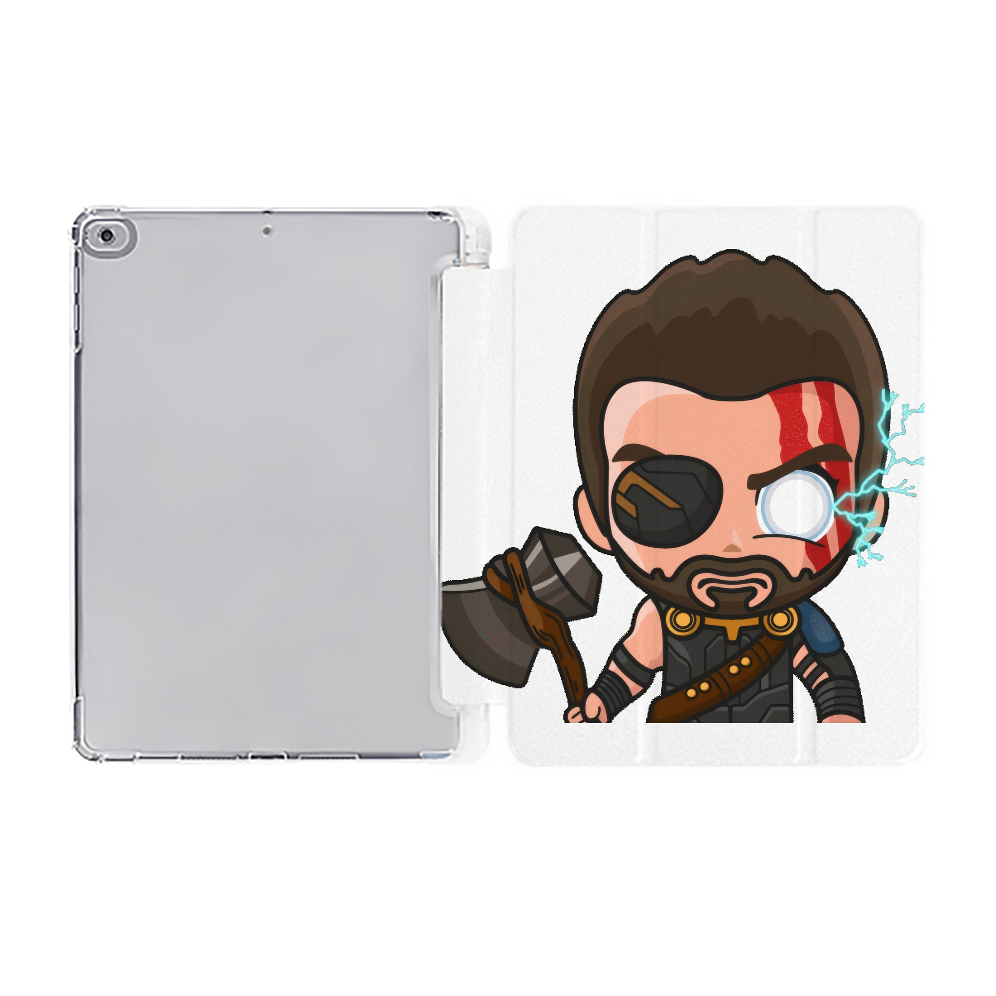 （画像用） アベンジャーズ The Avengers IPad ケース ペン収納付き 三つ折りスタンド PUレザー×シリコン 対応機種9.5/10.5/10.9インチ